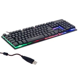 Hello Hl-18744 Usb Kablolu Metal Kasa Mekanik Hisli Rgb Işıklı Oyuncu Gaming Klavye