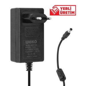 Weko 12 Volt - 3 Amper - 36 Watt 5.5*2.5 Uçlu Plastik Kasa Priz Tip Adaptör