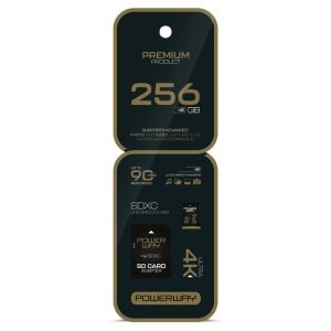 Powerway Premium 256 Gb 90mb/s Ultra Hızlı 4k Destekli Sdxc Hafıza Kartı