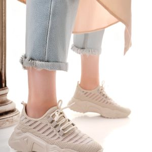 Ante Bej Triko Bağcıklı Spor Ayakkabı