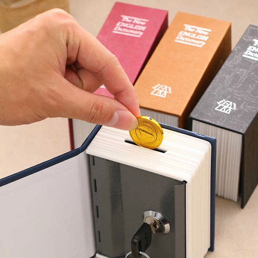 Kitap Şeklinde Mini Boy Kilitli Kasa Ve Kumbara - Görsel 2