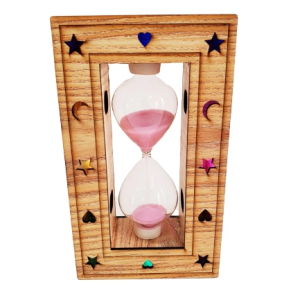 Ahşap Işıklı Kum Saati