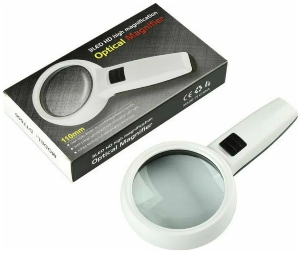 3ledli 30x110mm & Takı, Okuma,para Kontrol Için  Led Işıklı Büyüteçdt7666 - Görsel 3