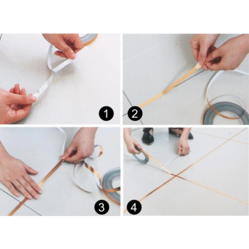 0.5 Cm 50 Metre Gold Fayans Arası Şerit Bant - Görsel 4