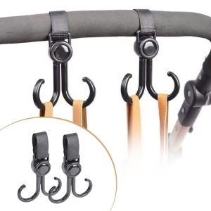 2 Adet Bebek Arabası, Motor, Bisiklet Eşya Taşıma Aparatı Plastik Kanca (5296)