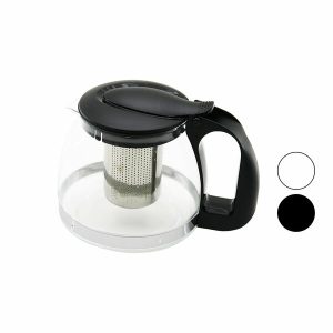 CAM DEMLİK 900ML - SİYAH VEYA BEYAZ GÖNDERİLİR (5296)