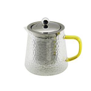 YUVARLAK KABARTMALI - BOROSİLİKAT CAM DEMLİK 550ML (5296)