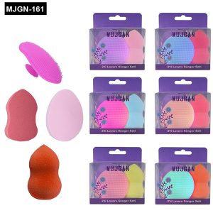 3+1 PARÇA RENKLİ MAKYAJ SÜNGER SİLİKON FIRÇA SETİ (5296)