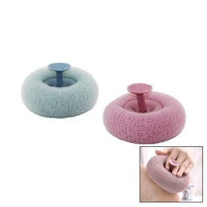 DUŞ MASAJ SÜNGERİ RENKLİ - BANYO LİFİ MASAJ NOKTALARI GÖBEKLİ VANTUZ SAPLI (5296)