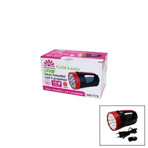 15 LED FİŞ ŞARJLI EL FENERİ ROJEKTÖR GK-7775 (5296)