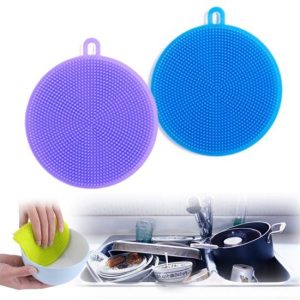 2&apos;li Kir Tutmaz Tırtıklı Yüzey Bulaşık Yıkama Pedi (5296)