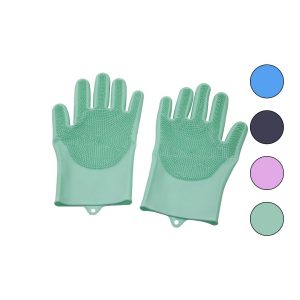 2PCS   RENKLİ SİLİKON   TIRTIRLI  BULAŞIK ELDİVENİ (5296)