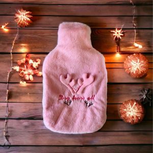 2 Litrelik Geyikli Model Peluş Kılıflı Sıcak Su Torbası (5296)