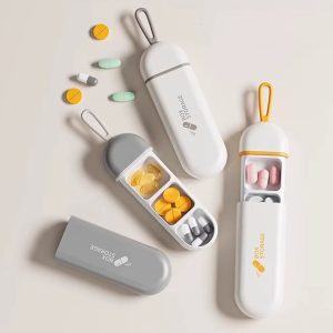 3 Bölmeli Taşınabilir Seyahat Tipi Hap Saklama Kutusu İlaç Saklama Kutusu (5296)