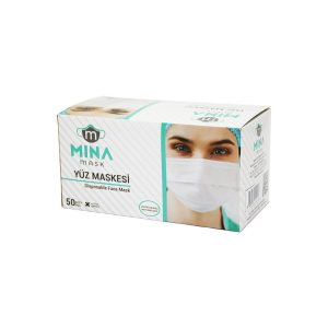50PCS BEYAZ CERRAHİ YÜZ MASKESİ (5296)