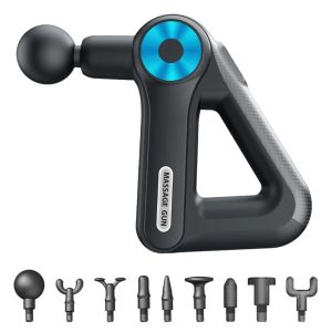 12 Farklı Başlıklı Profesyonel Masaj Tabancası - Kas Gevşetici ve Yorgunluk Giderici Masaj Aleti (5296)