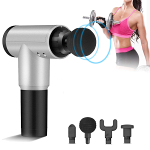 Sporcu Masaj Aleti 4 Başlıklı Şarjlı Titreşimli Yoğurmalı (5296)