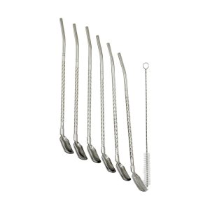 7PCS - 6PİPET + 1TEMİZLEME FIRÇA ÇELK KAŞIKLI PİPET (5296)