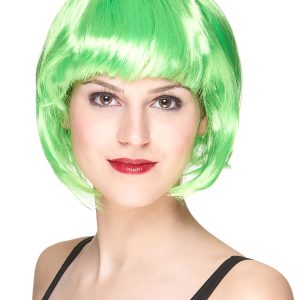 Yeşil Parti Peruğu Kısa Küt Saç (5296)