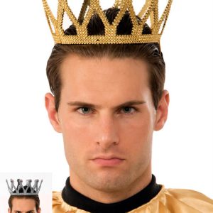 Altın Renk Çocuk ve Yetişkin Uyumlu Kral Tacı (5296)