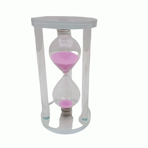 BÜYÜK CAM KUM SAATİ CAM STANDLI (5296)