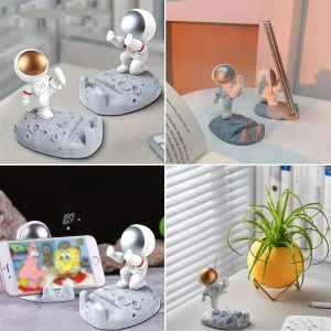 Mini Astronot Model Telefon ve Tablet Tutucu Standı (5296)
