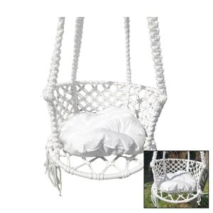 İPEK HAMAK DAVUL SALINCAK  MİNDERLİ   ÇAP:60CM   150KG.TAŞIMA KAPASİTESİ   1-ASMA HALATI - 1-ÇELİK DUBEL (5296)