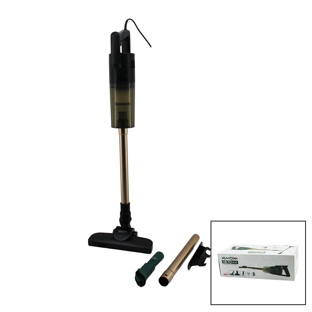 AWOX NETO VC-10 GOLD METAL SAPLI DİK ELEKTRİKLİ SÜPÜRGE 500W 5MT KABLOSAP=75+35=110CMHEPA FİLTRE (5296)