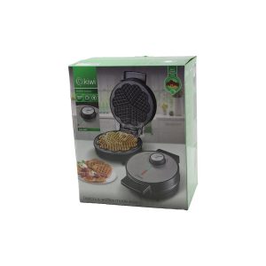 KİWİ KSM-2442 ELEKTRİKLİ WAFFLE MAKİNESİ 1200W ISI AYAR ANAHTARI - IŞIKLI ISI GÖSTERGE 5-DİLİM=KALPY APIŞMAZ PLAKA (5296)