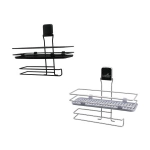 METAL MİX : SİYAH - KROM ROZA RAFLI KAĞIT HAVLULUK YAPIŞKANLI MONTAJ - PLS RAF (5296)