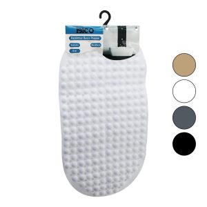 OVAL - PLASTİK KABARTMA TOP DESENLİ - RENKLİ 63PCS VANTUZLU KAYDIRMAZ BANYO - KÜVET PASPASI 34X65CM (5296)