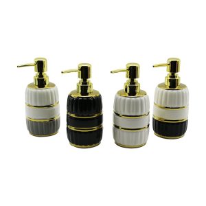 ŞİŞE GOLD KAPAK - BOĞUM SERAMİK SIVI SABUNLUK 6X11CM (5296)