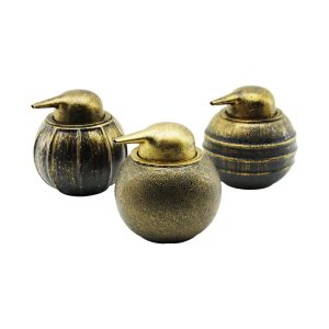 PENGUEN GÖRÜNÜM - ESKİTME DESEN SERAMİK TOMBULSIVI SABUNLUK (5296)