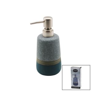 OKYANUS MAVİ - GRİ - KAHVE - MAT DESEN SERAMİK SIVI SABUNLUK (5296)