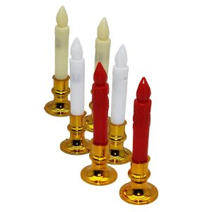 2 PARÇA ŞAMDANLI PİLLİ LED MUM DEKORATİF (5296)