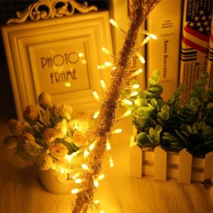 10 Metre 100 Ledli 8 Fonksiyonlu Dekoratif Lambader Sarı Lamba (5296)