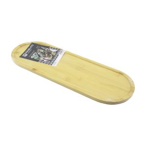 UZUN OVAL AHŞAP BAMBU SUNUM TEPSİ 16X45CM (5296)