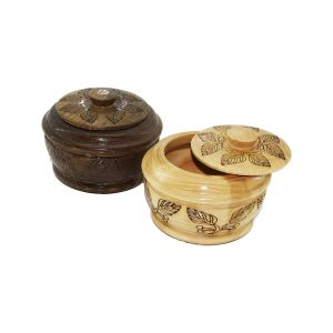 AYAKSIZ DESENLİ - CNC İŞLEMELİ AHŞAP ŞEKERLİK KAPAKLI FİLELİ AMBALAJ (5296)