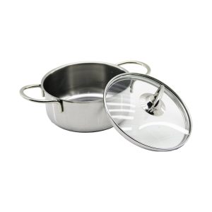 14CM CAM KAPAK MİNİ ÇELİK TENCERE (5296)