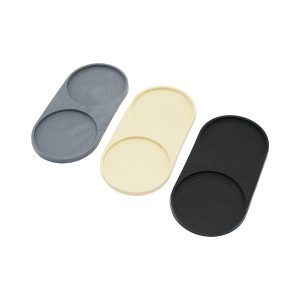 2 BÖLMELİ OVAL RENKLİ SİLİKON YAĞDANLIK - SABUNLUK ALTLIK 12 X 24.5CM (5296)