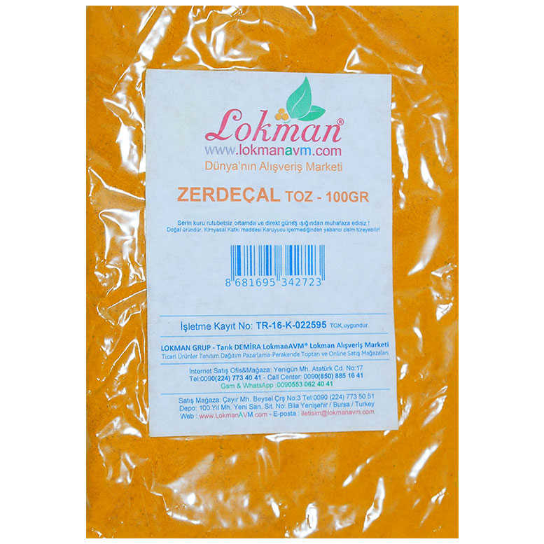 Zerdeçal Kökü Doğal Öğütülmüş 100 Gr Paket - Görsel 2