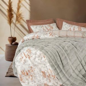 Trim Çift Kişilik Battaniyeli Nev Takımı Suave Gri