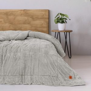 Wave Gri Çift Kişilik Yorgan