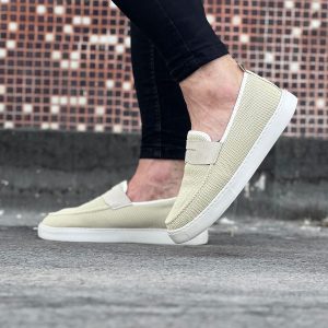 Bej Triko Babet Erkek Casual Ayakkabı