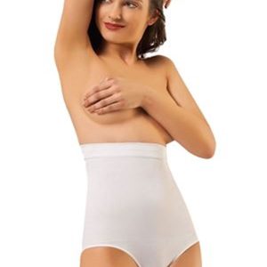 Beyaz Kadın Dikişsiz Slip Korse