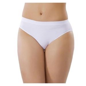 Beyaz Kadın Dikişsiz Külot Korse