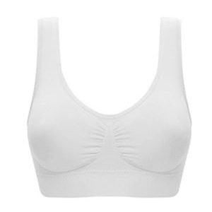 Beyaz Dikişsiz Kadın Pedli Sütyen Korse