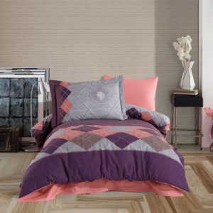 Tek Kişilik Poplin Nev Takımı Carilla Pembe