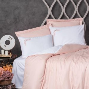 Çift Kişilik Elit Saten Nev Takımı Melinda Pembe