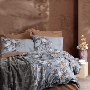 Trim Çift Kişilik Battaniyeli Nev Takımı Smooth Antrasit